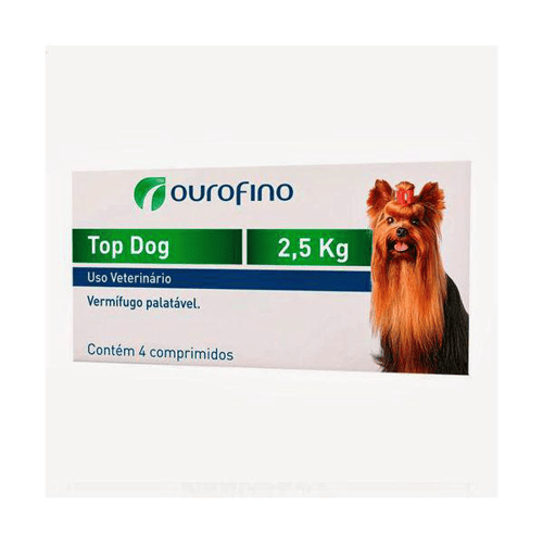 Top Dog 2,5Kg Caixa Com 4  Comprimidos