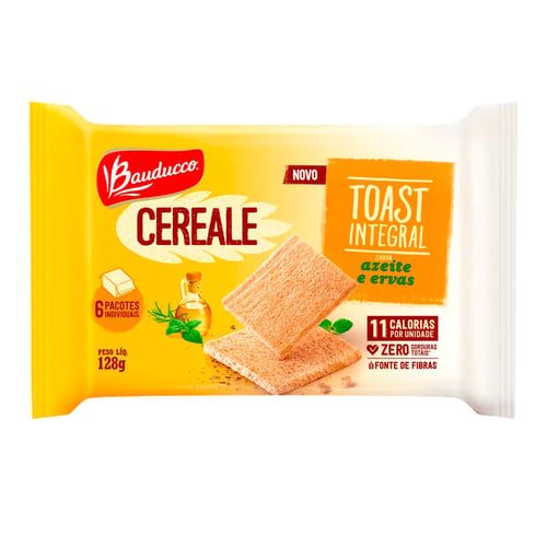 Imagem do produto Torrada Bauducco Cereale Toast Integral Azeite E Ervas 128G