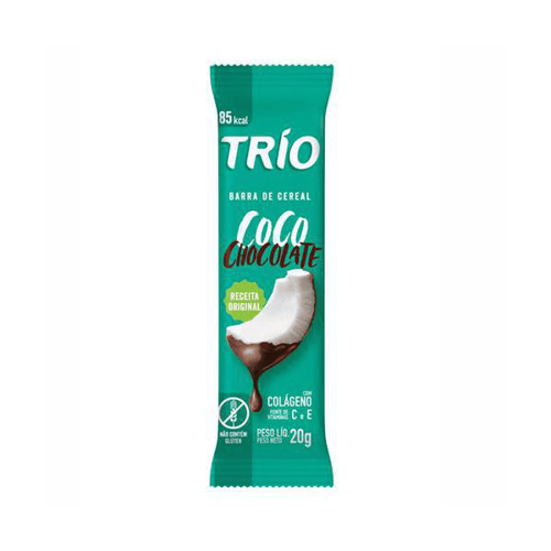 Barra cereal trio light coco / chocolate 25g