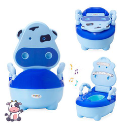 Troninho Penico Infantil Musical Mimoso Azul Replay Kids