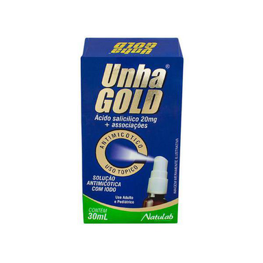 Unha Gold Ácido Salicilico 20Mg E Associações Solução Antimicótica Com Iodo C 30Ml