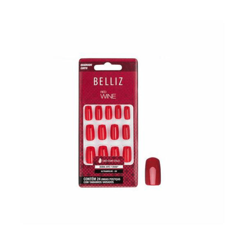 Imagem do produto Unhas Posticas Belliz Red Wine Ref.1260