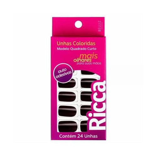 Unhas Ricca Autoadesivas Chocolate