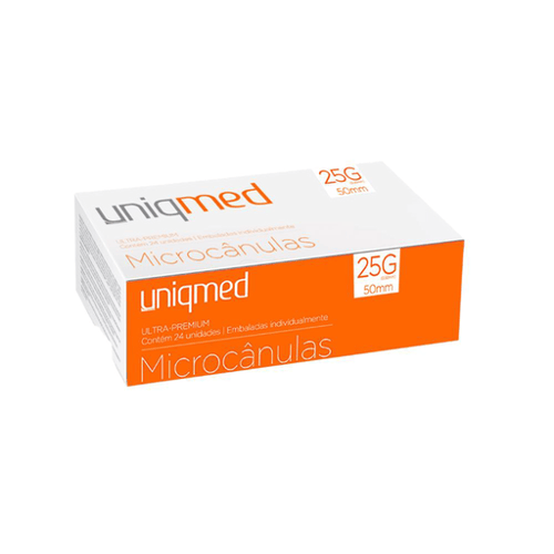 Uniqmed Microcnula 25G 0,50X50mm Com 24Un