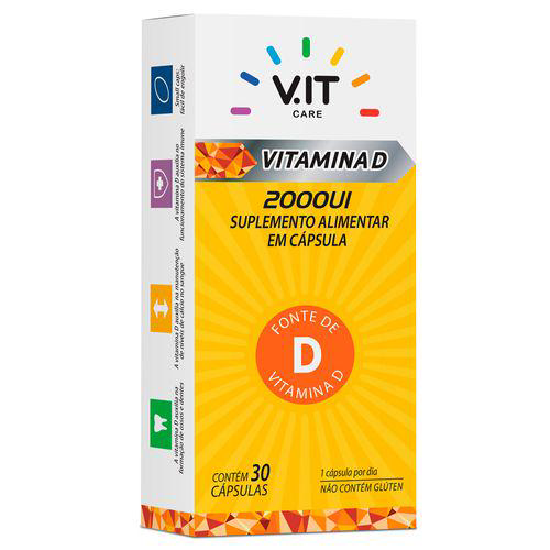 V.It Care Vitamina D 2.000Ui 30 Cápsulas