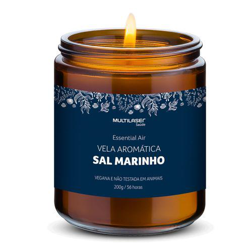 Imagem do produto Vela Aromática De Sal Marinho 200G Multilaser Saúde Hc522