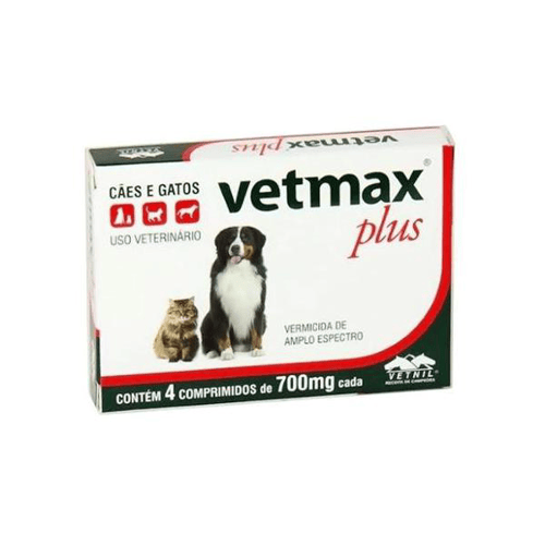 Vetmax Cartela Com 4 Comprimidos