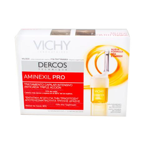 Vichy - Dercos Aminexil Com 12 Ampolas Pro Femme