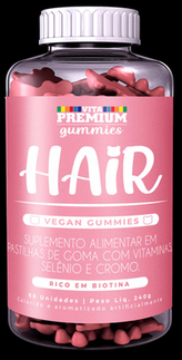 Vita Premium Gummies Hair Com 60 Gomas Tutti Frutt