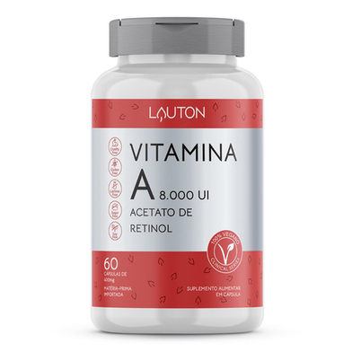 Vitamina A Lauton Nutrition 8000Ui Com 60 Cápsulas