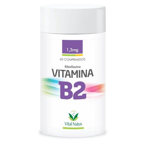 Imagem do produto Vitamina B2 Riboflavina 500Mg 300 Comprimidos Uma Vez Ao Dia Kit 5 Potes 60 Comprimidos Vital Natus