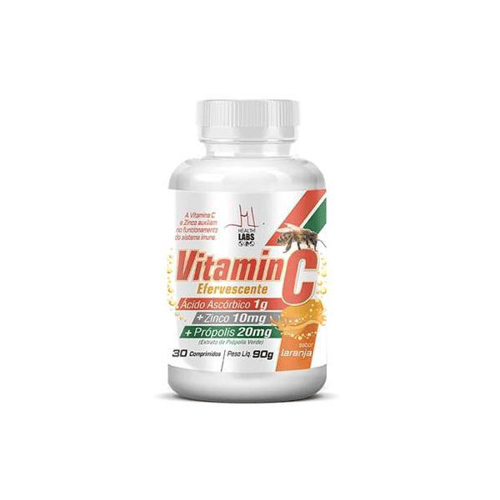 Vitamina C 1G + Zinco + Propolis Health Labs 30 Comprimidos Efervescentes