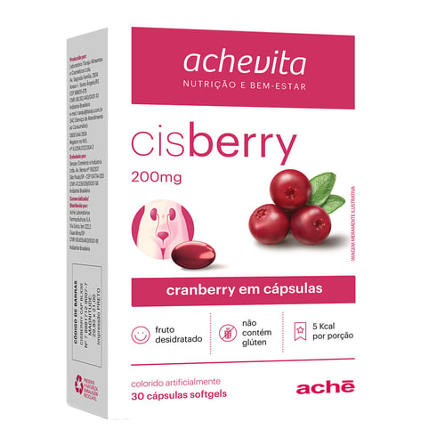 Vitamina C Cisberry 200Mg Aché 30 Cápsulas