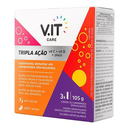 Vitamina C V.It Care Tripla Ação 30 Comprimidos Efervescentes