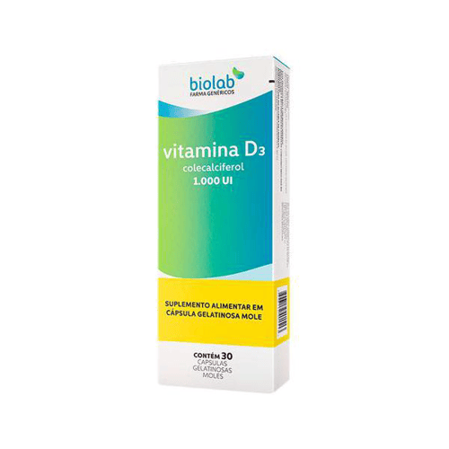 Vitamina d3 1.000 ui c/30 capsulas