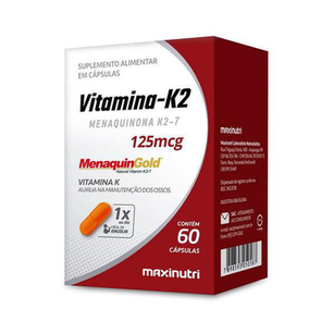 Vitamina K2 Menaquinona K27 Maxinutri 125Mcg 60 Cápsulas