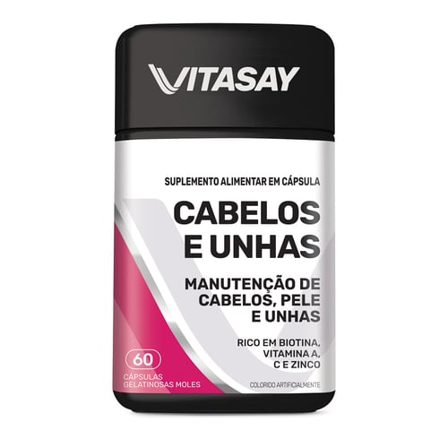 Vitasay Cabelos E Unhas Com 60 Comprimidos