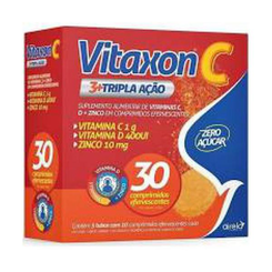 Vitaxon C Tripla Ação Efervescente Laranja Com 30 Comprimidos