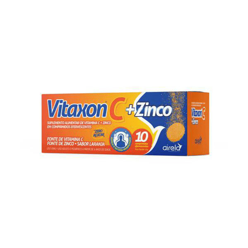 Vitaxon C Zinco Efervescente Laranja C/10 Comprimidos