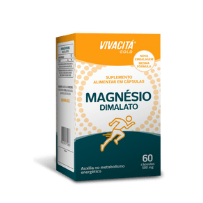 Vivacita Gold Magnésio Dimalato Com 60 Cápsulas 500Mg