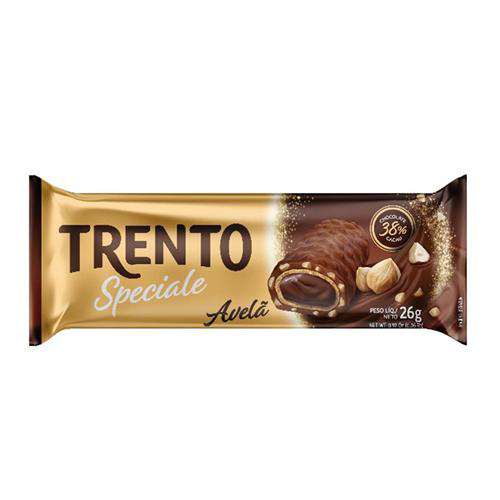 Wafer Trento Speciale Avelã Ao Leite Com 26 Gramas