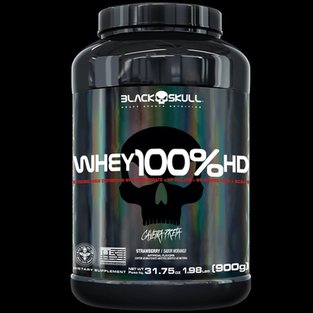 Whey 100% Hd Black Skull 900G Wpc, Wpi E Wph Whey 100% Hd Baunilha 900G