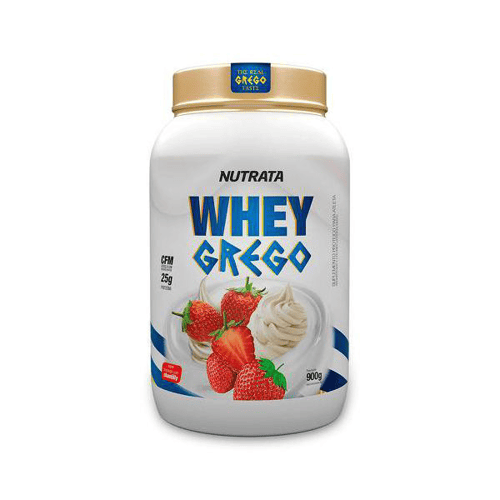 Whey Grego 900G Nutrata Whey Grego 900G Morango Com Chantilly Nutrata