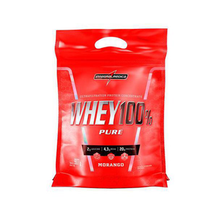 Imagem do produto Whey Protein 100% Pure Morango Integralmédica Refil 907G Integralmedica