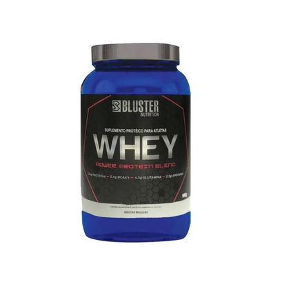 Whey Protein Blend Bluster Chocolate Pote Com 900 Gramas