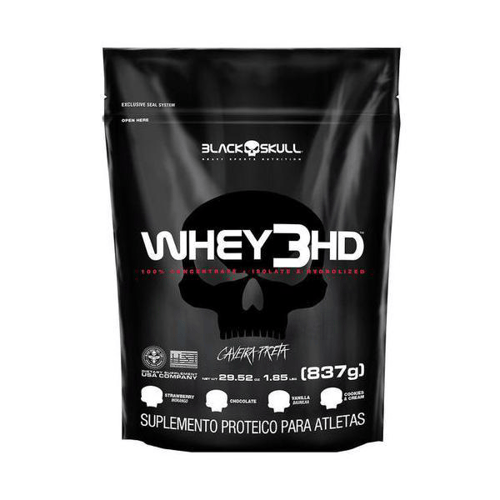 Imagem do produto Whey Refil 3Hd Sabor Baunilha 837G Black Skull