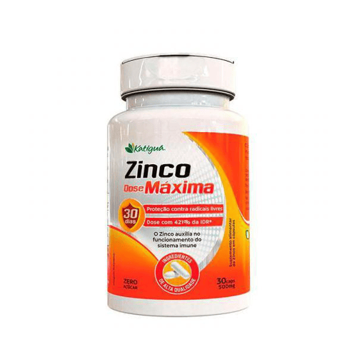 Zinco Dose Máxima 500Mg Com 30 Cápsulas