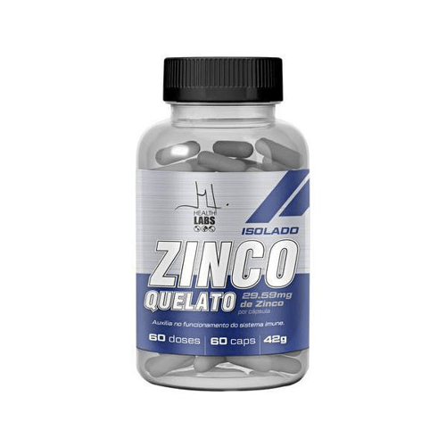 Zinco Quelato Health Labs 60 Cápsulas