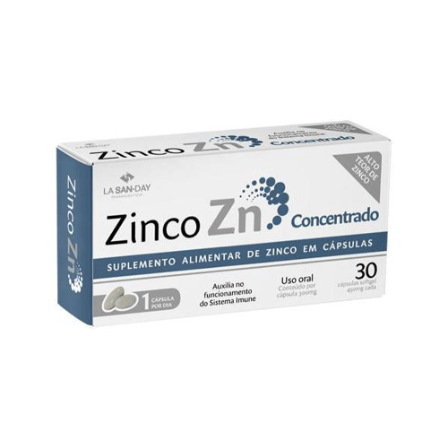 Zinco Zn Lasanday Com 30 Cápsulas 30Mg